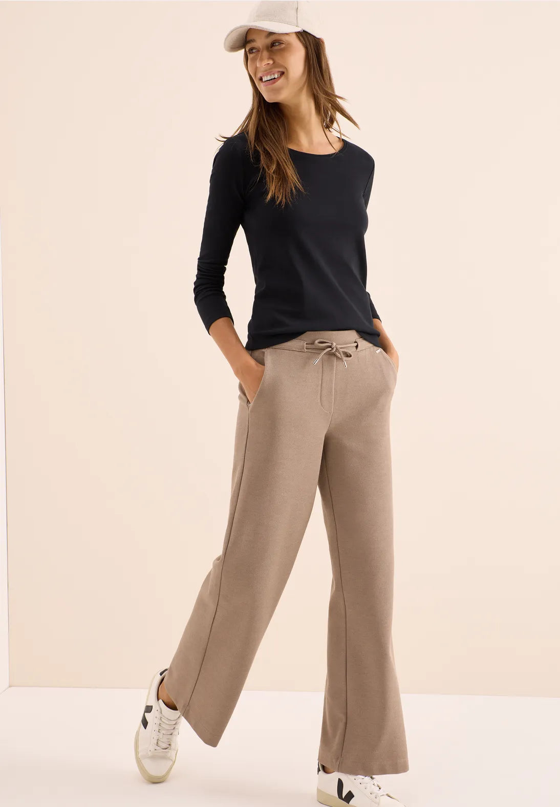 Cecil Cotton Long Sleeve Round Neck T Shirt 319916