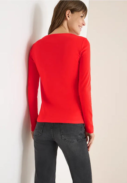 Cecil Cotton Long Sleeve Round Neck T Shirt 319916