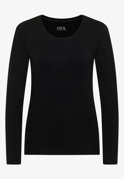 Cecil Pure cotton Long Sleeve T Shirt 319928