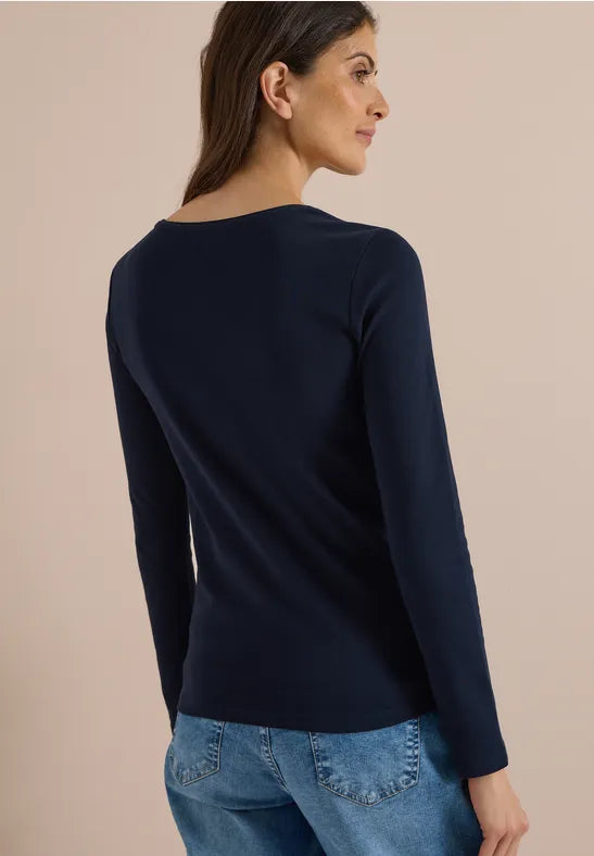 Cecil Pure cotton Long Sleeve T Shirt 319928