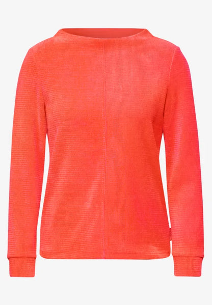 Cecil Supersoft Corduroy Sweatshirt in Juicy Orange 322613