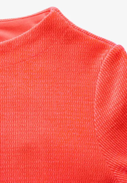Cecil Supersoft Corduroy Sweatshirt in Juicy Orange 322613