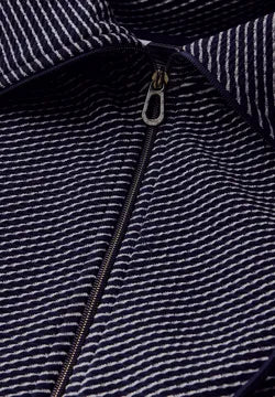 Cecil Full zip Cotton Mix sweat jacket in navy 322625