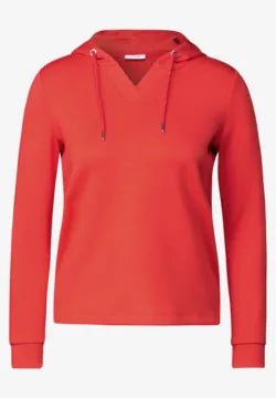 Cecil soft modal sweatshirt in Juicy Orange 322775