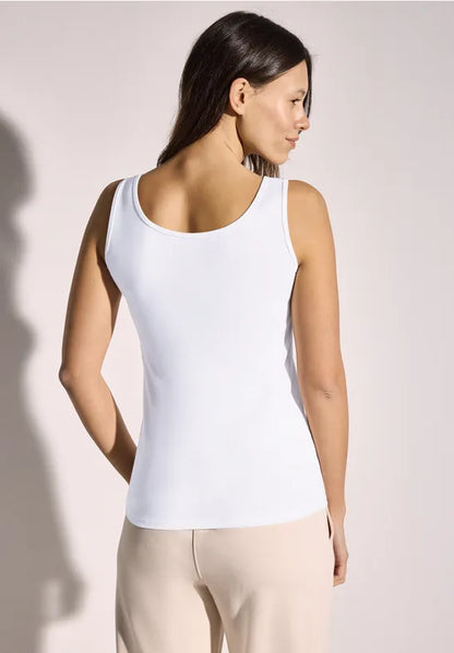 Cecil Pure cotton Tank Top in White Or Navy 322820