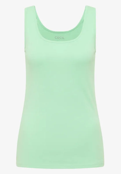 Cecil Pure cotton Vest top in Juicy Lime 322820 26