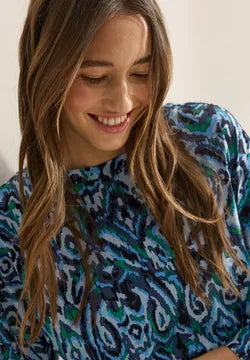 Cecil cotton printed top with 3/4 sleeve 322926