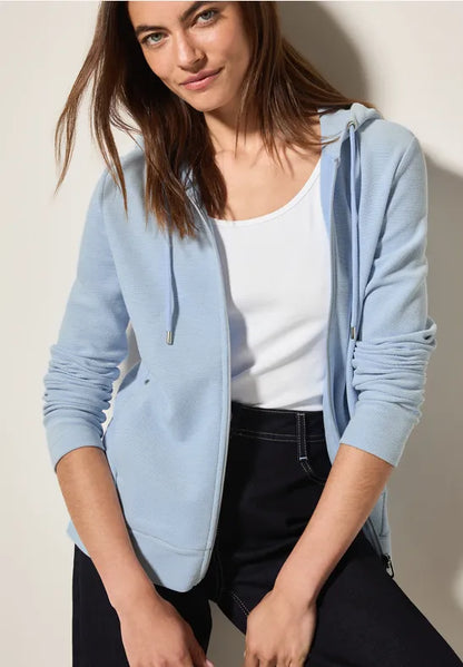 Cecil Full Zip Summer Hoody 322941 Baby Blue