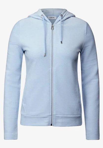 Cecil Full Zip Summer Hoody 322941 Baby Blue