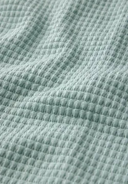 Cecil Soft Textured Cotton Blend top with 3/4 sleeve in Salvia Green 322967