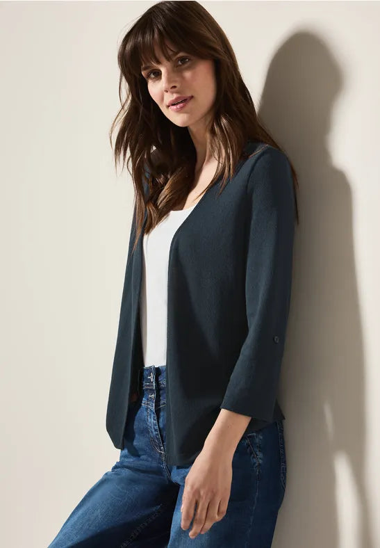 Cecil Short open cardigan in Khaki or NAvy 323110