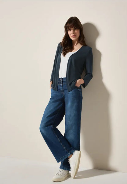 Cecil Short open cardigan in Khaki or NAvy 323110