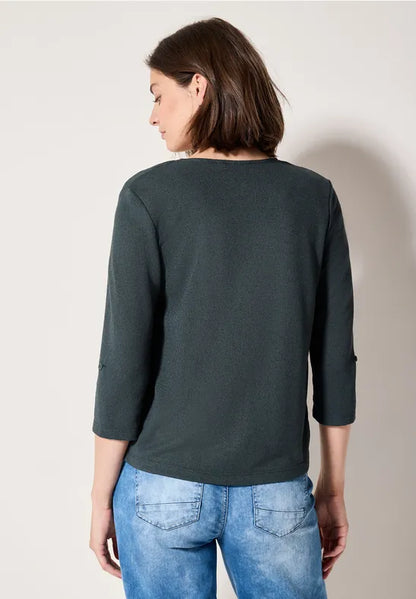 Cecil Short open cardigan in Khaki or NAvy 323110