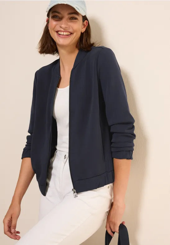 Cecil Saft Modal jacket in Navy or Pearl 323113