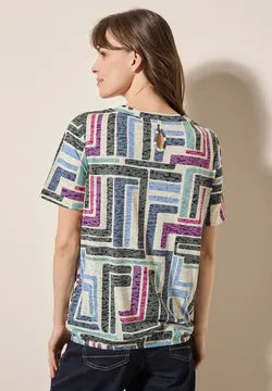 Cecil pattern burnout T Shirt 23119