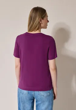 Cecil cotton  Logo T Shirt in Navy or Anemone Pink  323125
