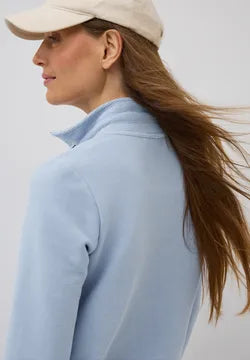 Cecil Cotton Blend textured Zip sweatshirt  with pockets 323723