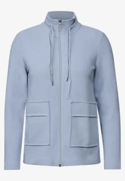 Cecil Cotton Blend textured Zip sweatshirt  with pockets 323723