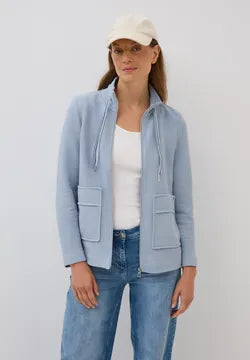 Cecil Cotton Blend textured Zip sweatshirt  with pockets 323723