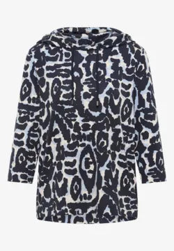 Cecil Cotton blend Hoody in Blue Print 323866 Blue