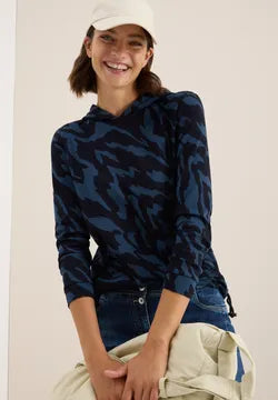 Cecil cotton hoody with drawstring waist  324035
