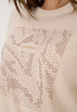 Cecil 3/4 sleeve top with Gemstones 324040