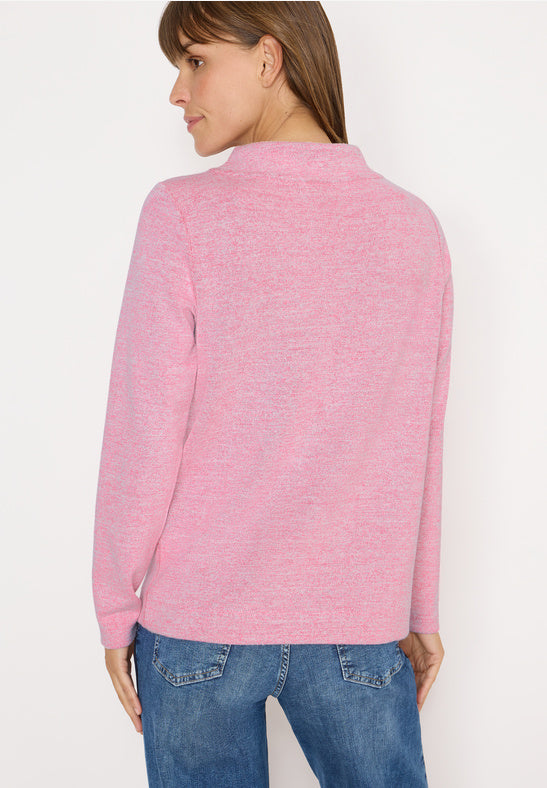 Cecil Melange Funnel neck Top in Chocolate Mouse or Dark Blossom 324153