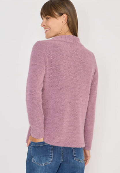 Cecil Featheryarn jumper in Eggplant red or Soft Beige  324155