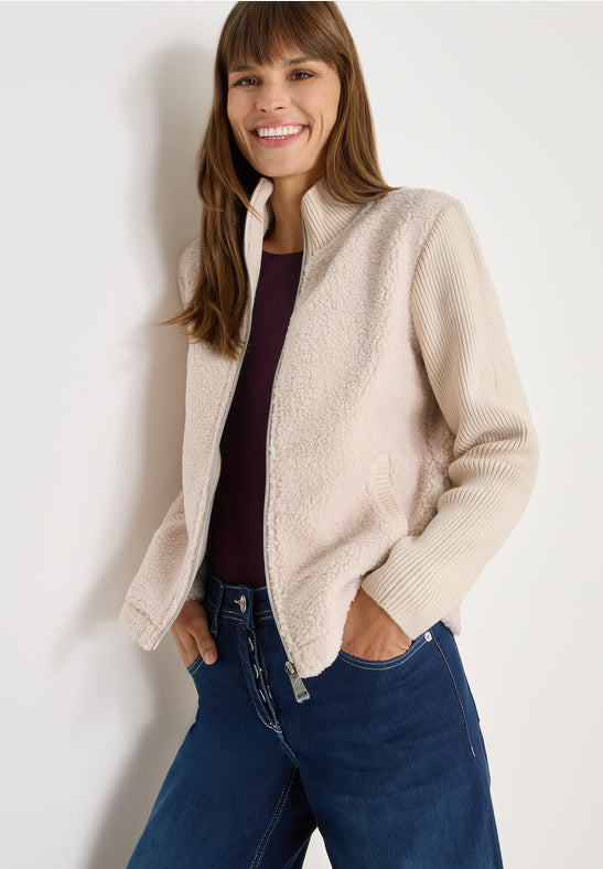 Cecil Teddy jacket with ribbed Sleeves  324166