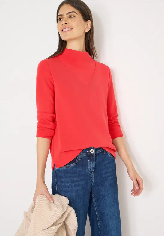 Cecil Soft Modal Sweatshirt with funnel neckline