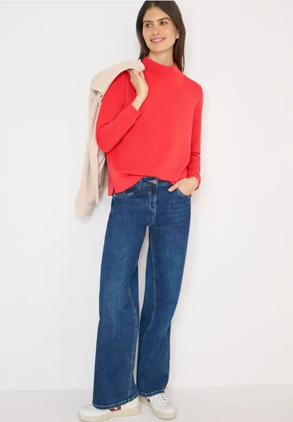 Cecil Soft Modal Sweatshirt with funnel neckline