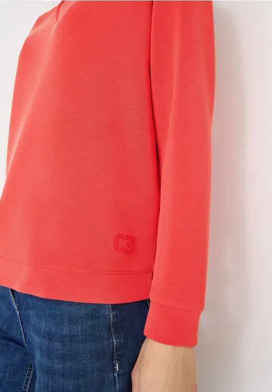 Cecil Soft Modal Sweatshirt with funnel neckline