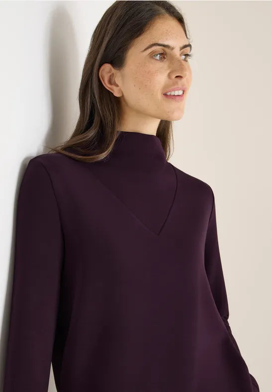 Cecil Soft Modal Sweatshirt with funnel neckline