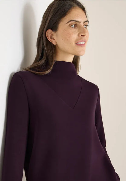 Cecil Soft Modal Sweatshirt with funnel neckline