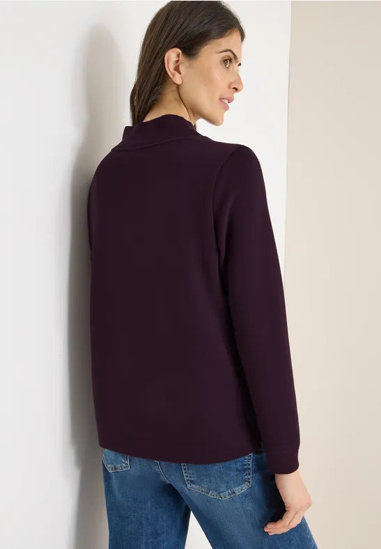 Cecil Soft Modal Sweatshirt with funnel neckline