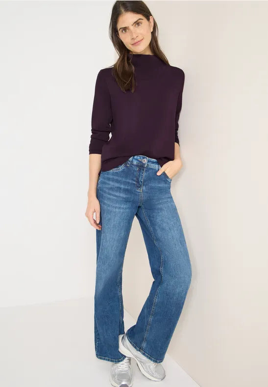 Cecil Soft Modal Sweatshirt with funnel neckline