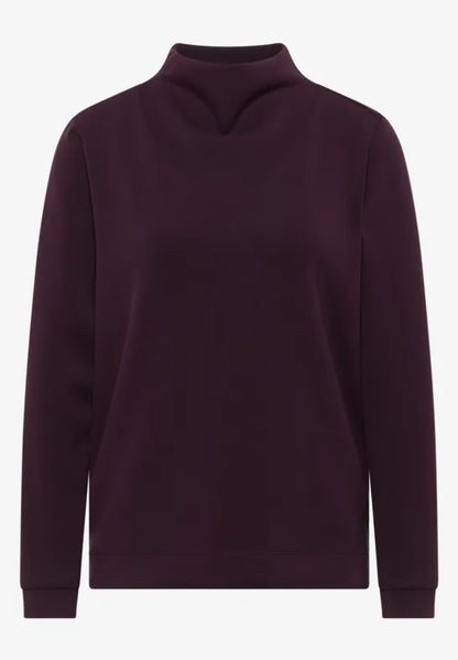 Cecil Soft Modal Sweatshirt with funnel neckline
