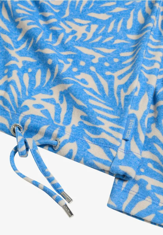 Cecil Cosy Feel Cowl Neck Sweatshirt in Fountain Blue 324555