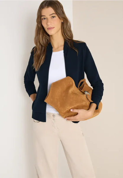 Cecil  Navy zip up Ottoman sweatshirt 324650