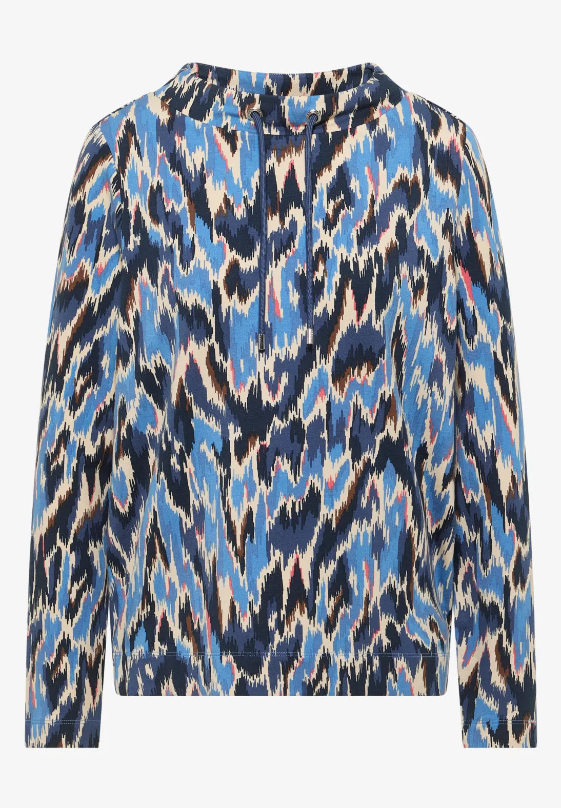 Cecil Funnel neck Sweatshirt in Navy Print 324666