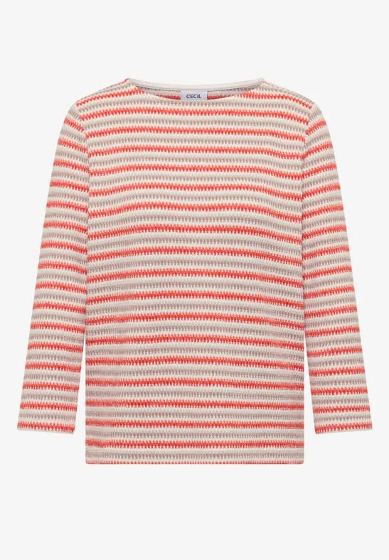 Cecil striped textured top 324668