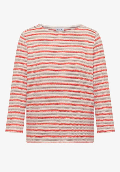 Cecil striped textured top 324668