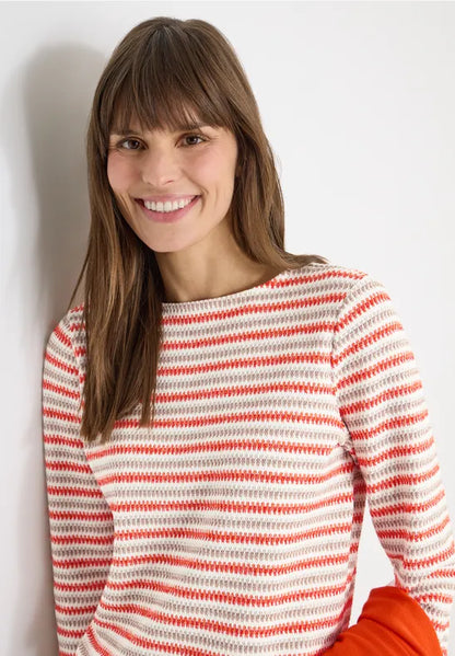 Cecil striped textured top 324668