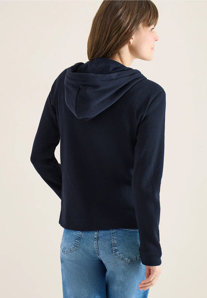 Cecil Long-sleeved jacket with hood and pockets in Pink Or navy  324827