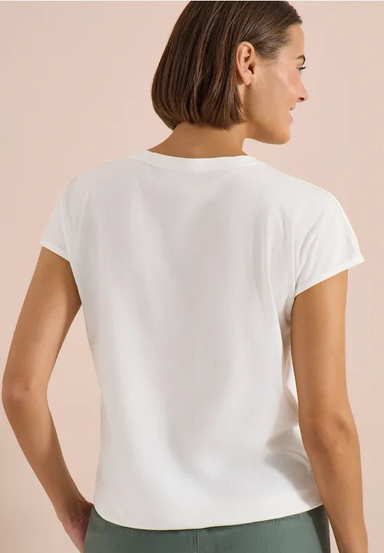 Cecil Cotton t Shirt with textured print 325034