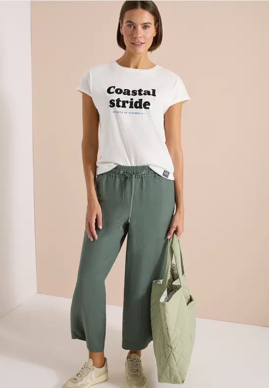 Cecil Cotton t Shirt with textured print 325034