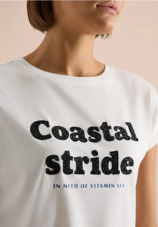 Cecil Cotton t Shirt with textured print 325034