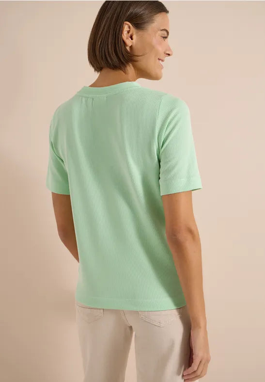 Cecil V-neck striped T-shirt in Juicy Lime 325295