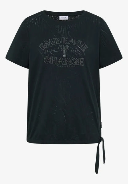 Cecil Embrace Change t Shirt in palm breeze green325298