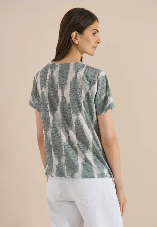 Cecil Khaki Green Top with Elasticated waist 325592